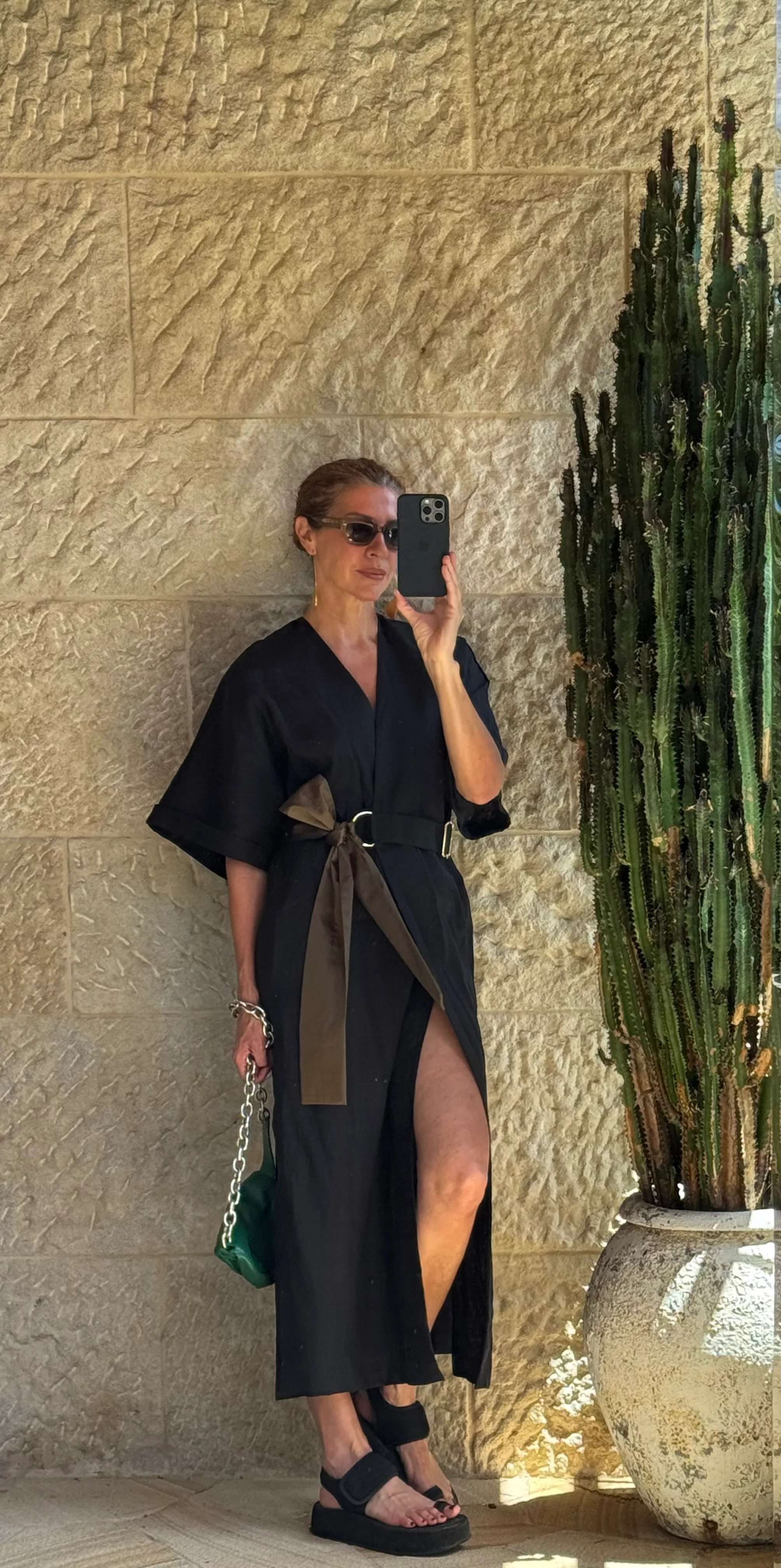 Paradiso Wrap Dress Long / Noir - Image 3