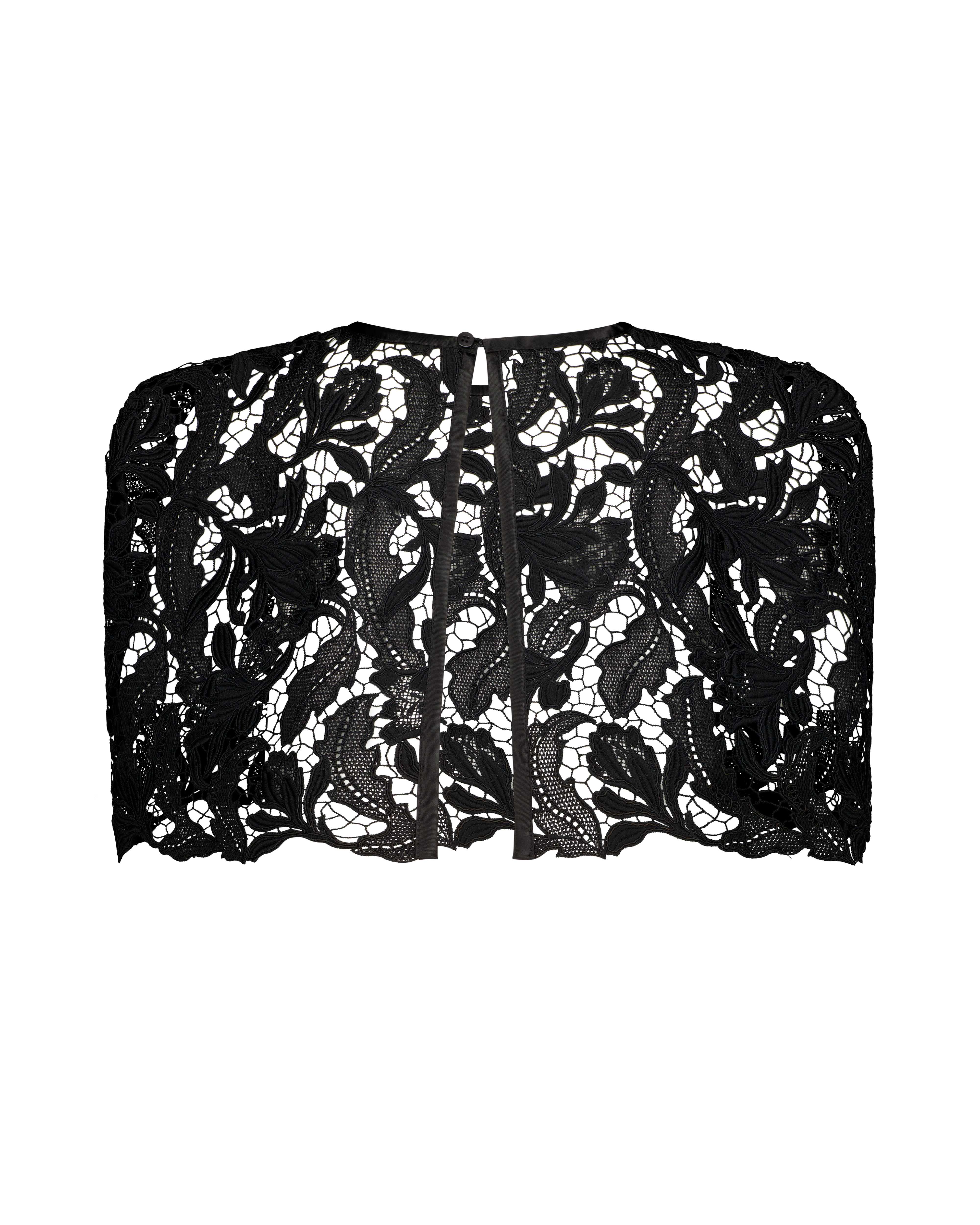The Florentine Lace Capelet / Noir - Image 3