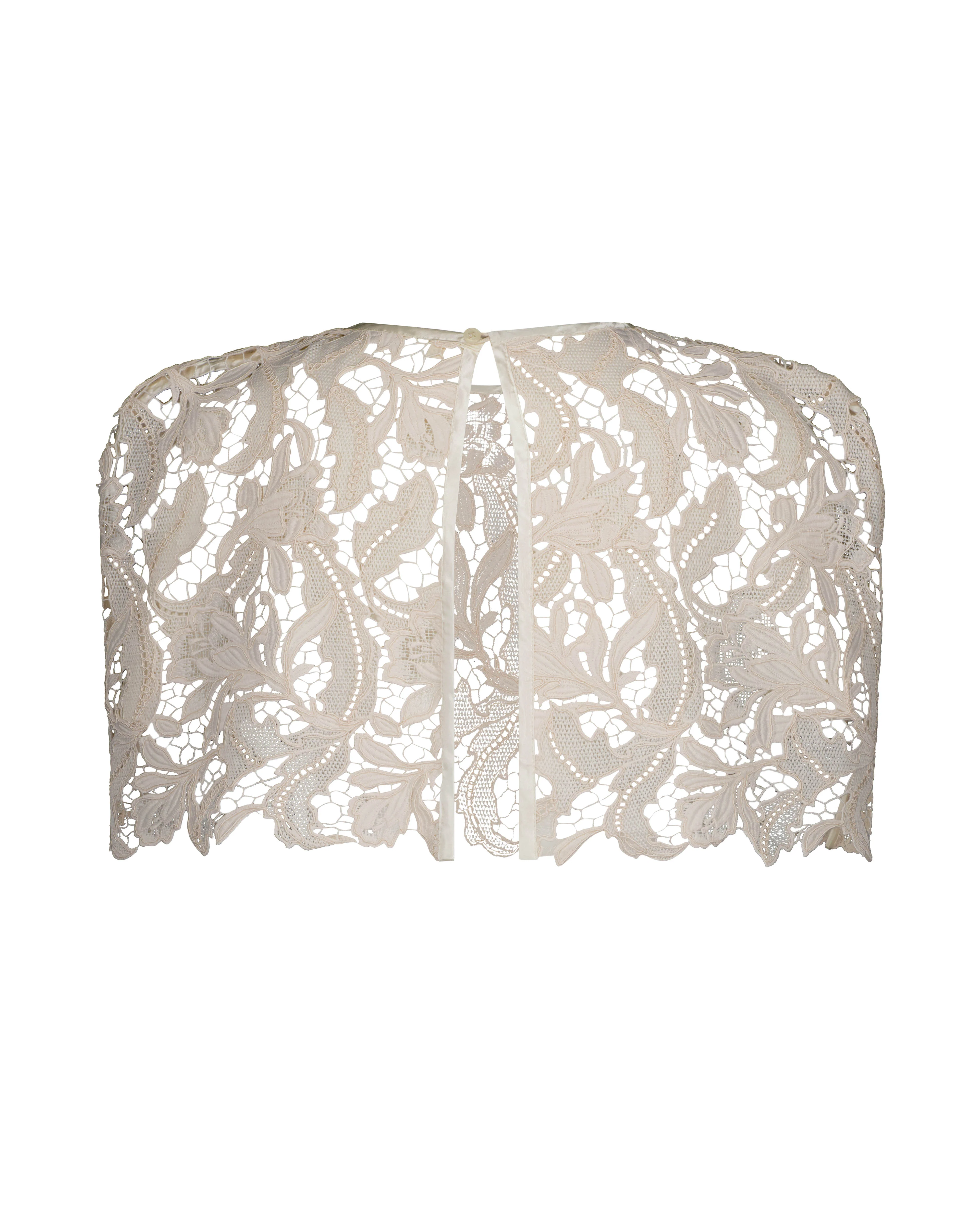 The Florentine Lace Capelet / Buttermilk - Image 3